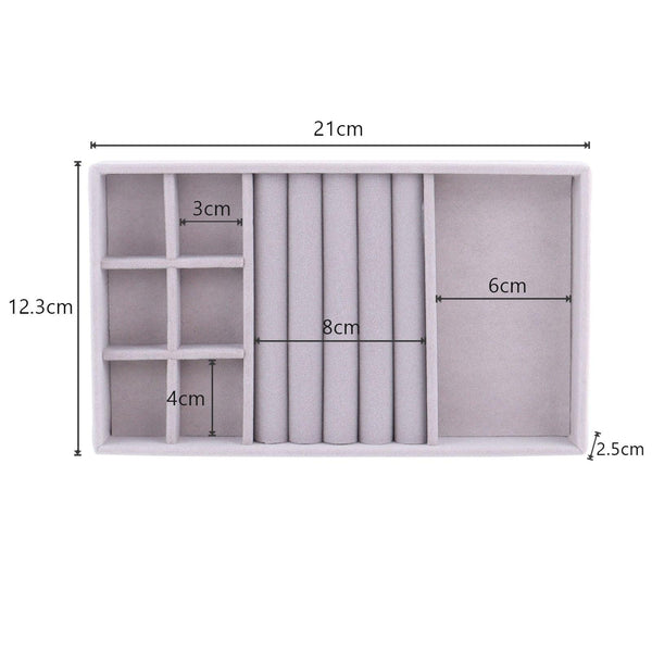 Velvet Jewelry Box Display Tray Drawer Storage Jewelry Holder For Ring Earrings Necklace Bracelet Soft Velvet Organizer Case Velvet Display Holder for Earrings Ring Bracelet Necklace