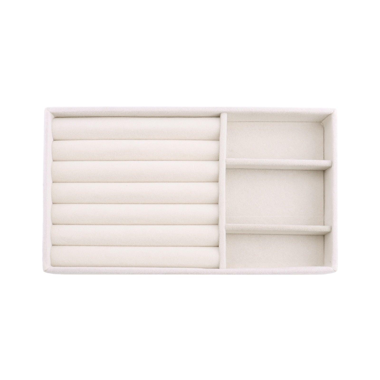 Velvet Jewelry Box Display Tray Drawer Storage Jewelry Holder For Ring Earrings Necklace Bracelet Soft Velvet Organizer Case Velvet Display Holder for Earrings Ring Bracelet Necklace