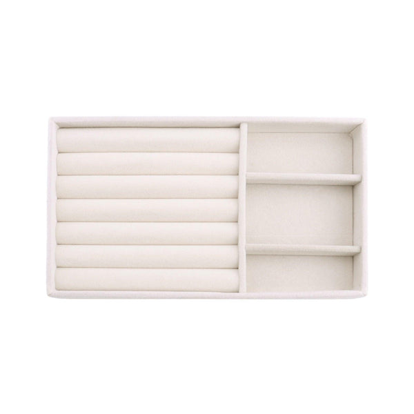 Velvet Jewelry Box Display Tray Drawer Storage Jewelry Holder For Ring Earrings Necklace Bracelet Soft Velvet Organizer Case Velvet Display Holder for Earrings Ring Bracelet Necklace