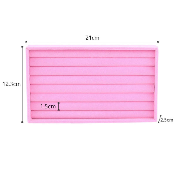 Velvet Jewelry Box Display Tray Drawer Storage Jewelry Holder For Ring Earrings Necklace Bracelet Soft Velvet Organizer Case Velvet Display Holder for Earrings Ring Bracelet Necklace