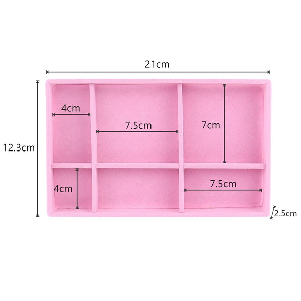 Velvet Jewelry Box Display Tray Drawer Storage Jewelry Holder For Ring Earrings Necklace Bracelet Soft Velvet Organizer Case Velvet Display Holder for Earrings Ring Bracelet Necklace