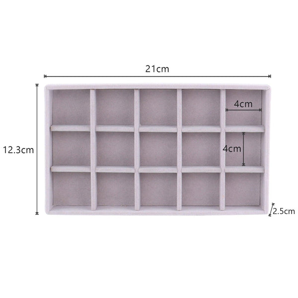 Velvet Jewelry Box Display Tray Drawer Storage Jewelry Holder For Ring Earrings Necklace Bracelet Soft Velvet Organizer Case Velvet Display Holder for Earrings Ring Bracelet Necklace