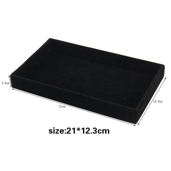 Velvet Jewelry Display Stackable Exquisite Jewelry Holder Portable Ring Earrings Necklace Organizer Box organizer Velvet Drawer Organizer Showcase Jewelry Storage for Bracelet Necklace Earring Ring