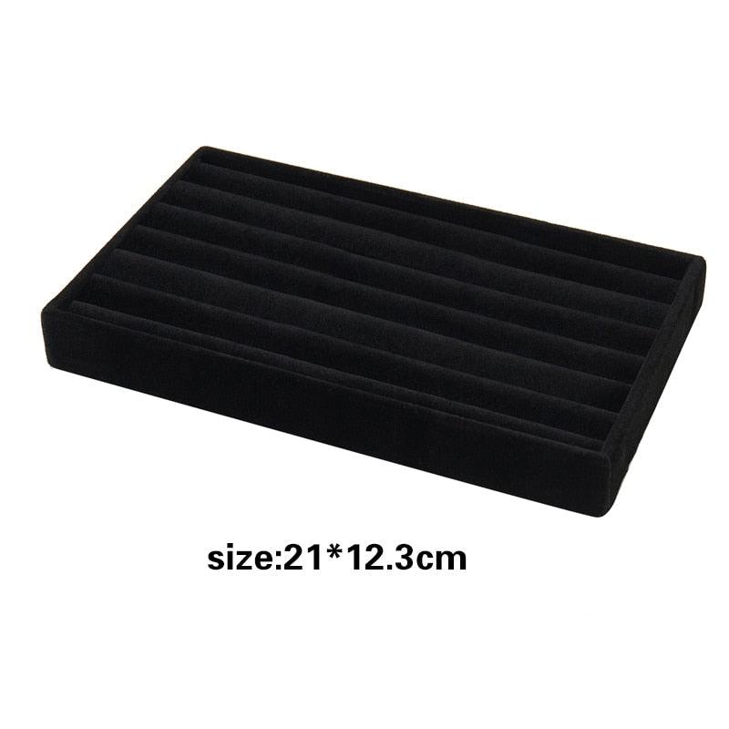 Velvet Jewelry Display Stackable Exquisite Jewelry Holder Portable Ring Earrings Necklace Organizer Box organizer Velvet Drawer Organizer Showcase Jewelry Storage for Bracelet Necklace Earring Ring