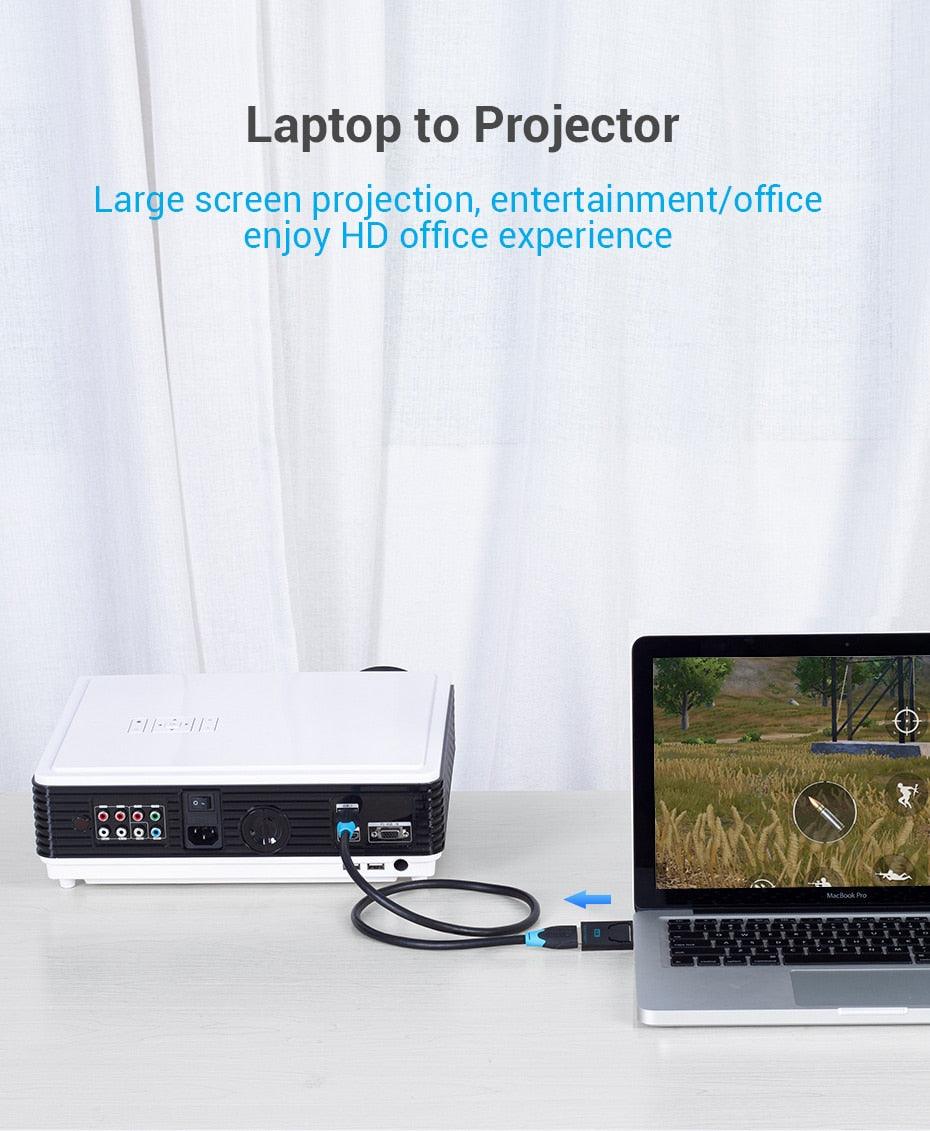 Vention DP To HDMI Adapter And 4K DP To HDMI Video Audio Converter for PC Laptop Projector Monitor