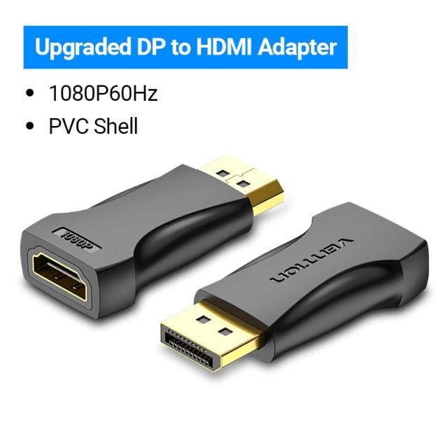 Vention DP To HDMI Adapter And 4K DP To HDMI Video Audio Converter for PC Laptop Projector Monitor