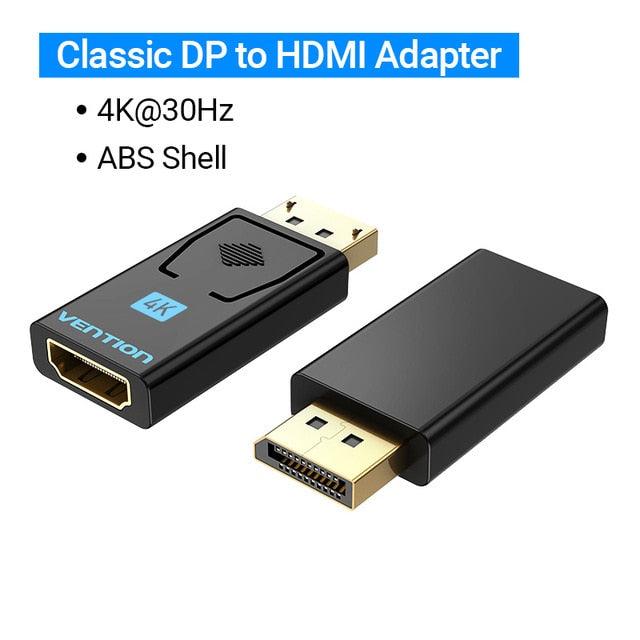 Vention DP To HDMI Adapter And 4K DP To HDMI Video Audio Converter for PC Laptop Projector Monitor