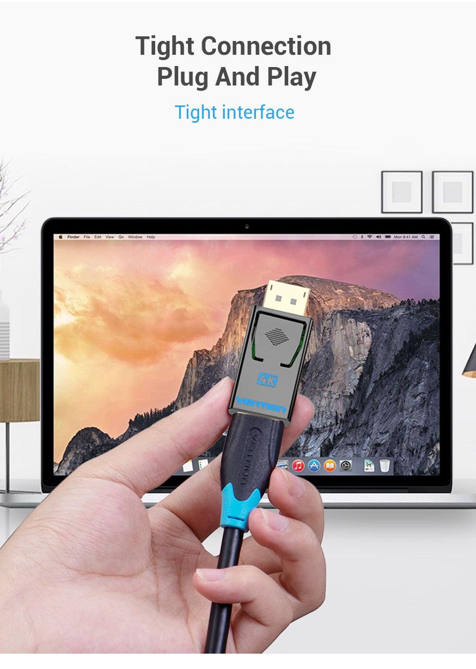 Vention DP To HDMI Adapter And 4K DP To HDMI Video Audio Converter for PC Laptop Projector Monitor