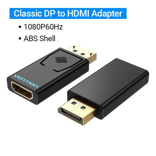 Vention DP To HDMI Adapter And 4K DP To HDMI Video Audio Converter for PC Laptop Projector Monitor