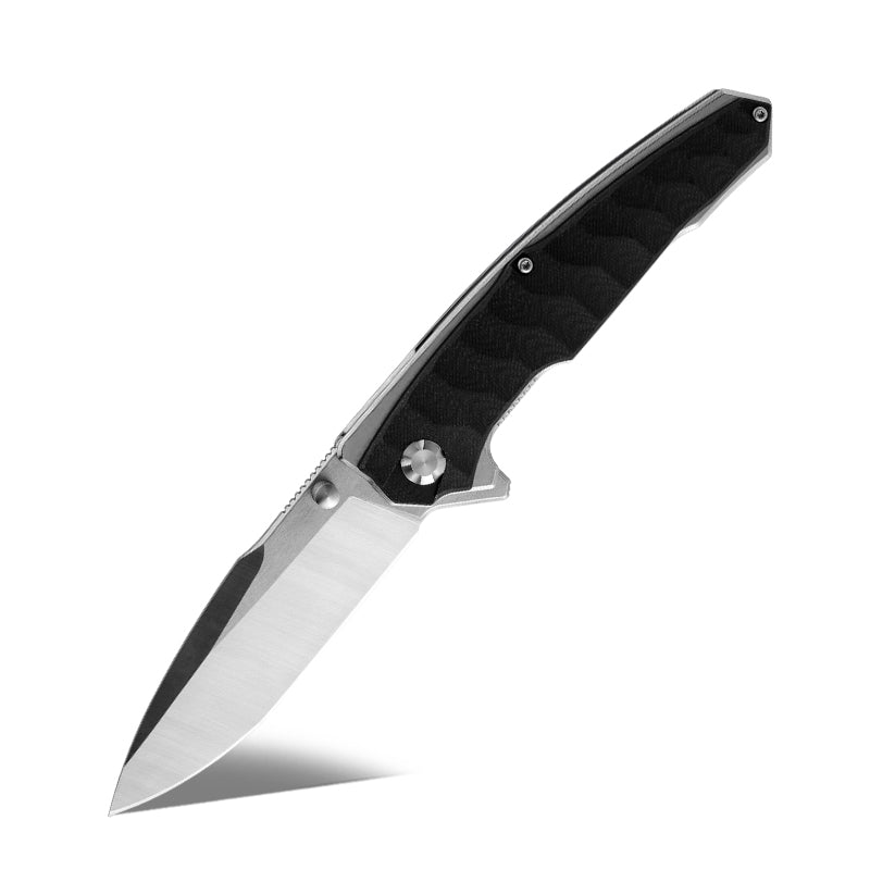 Venture D2 High Carbon Stainless Tool Steel Pocket Knife with Clip & G10 Handle