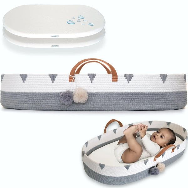 Cotton Rope Baby Changing Basket Set - Gifts for You 'n Me