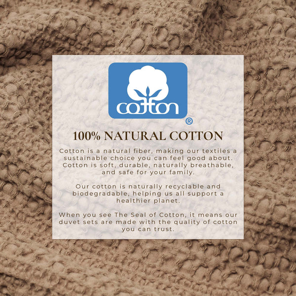 100% Cotton Honeycomb Waffle Duvet Set - Mattea Collection