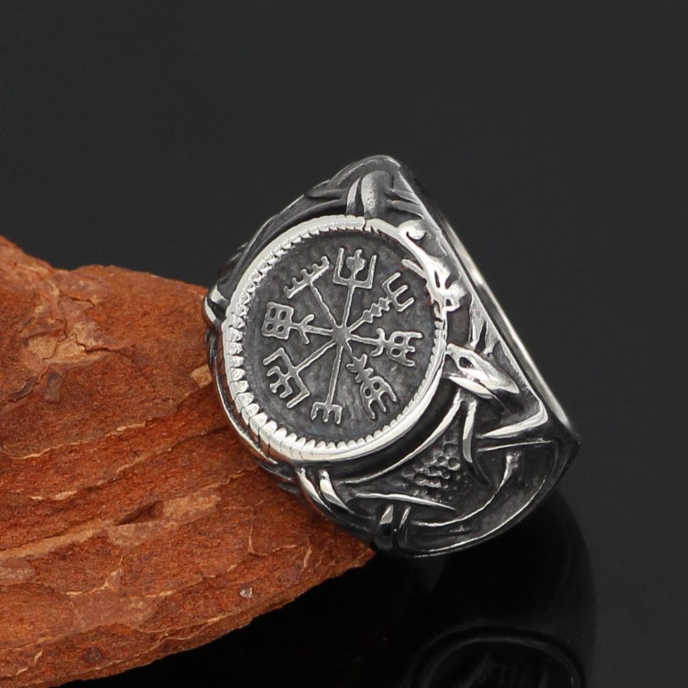 Vikings Vegvisir Stainless Steel Ring