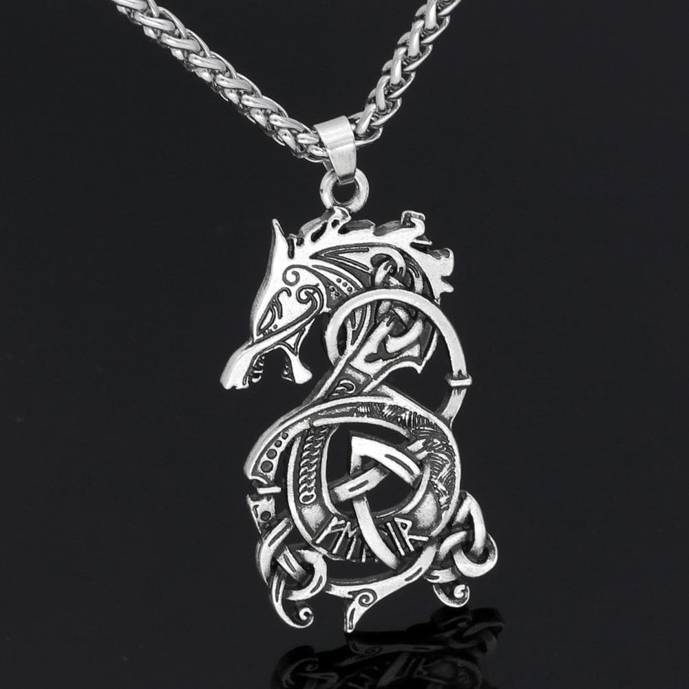 Vikings Fenrir The Monster Wolf Stainless Steel Necklace
