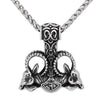 Vikings Thor's Rams Mjolnir Stainless Steel Necklace - 50 CM / 20 Inches
