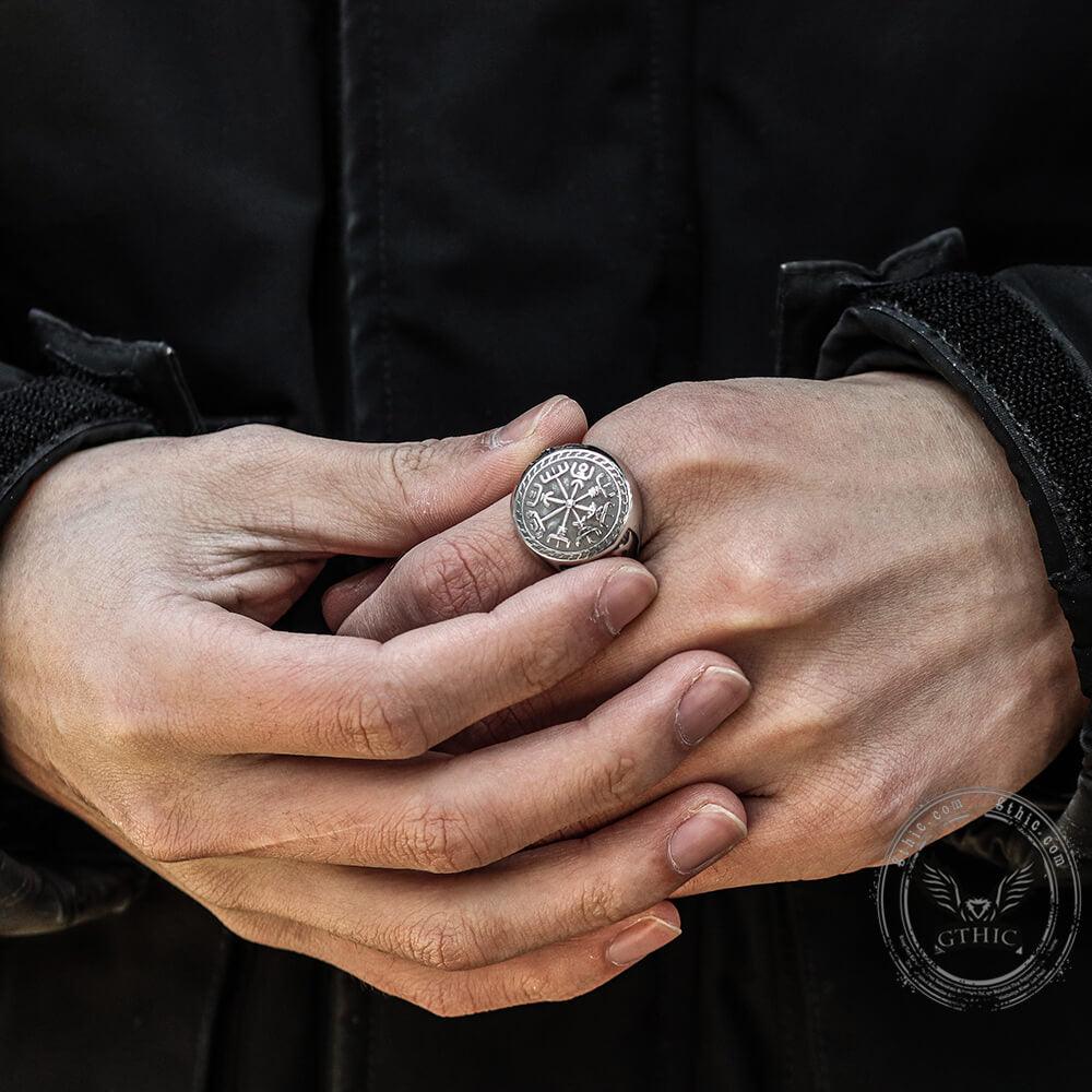 Viking Compass Vegvisir Stainless Steel Ring