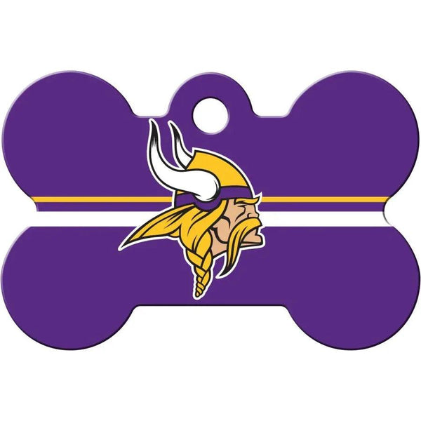 Minnesota Vikings NFL Pet ID Tag - Large Bone - Gifts for You 'n Me