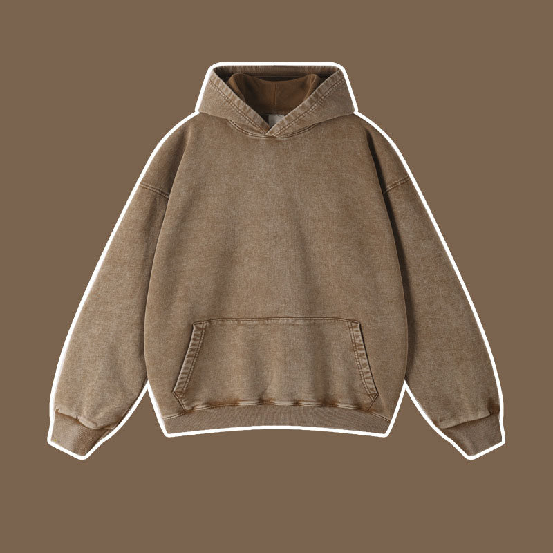 Vintage batik distressed washed trendy brand pullover hoodie loose fitting unisex