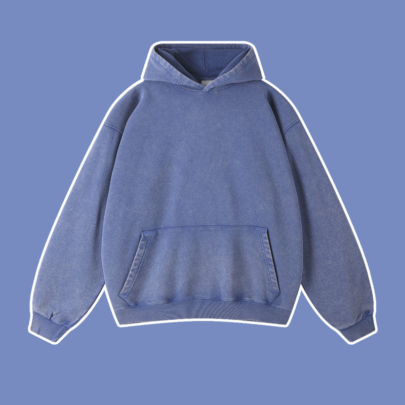 Vintage batik distressed washed trendy brand pullover hoodie loose fitting unisex