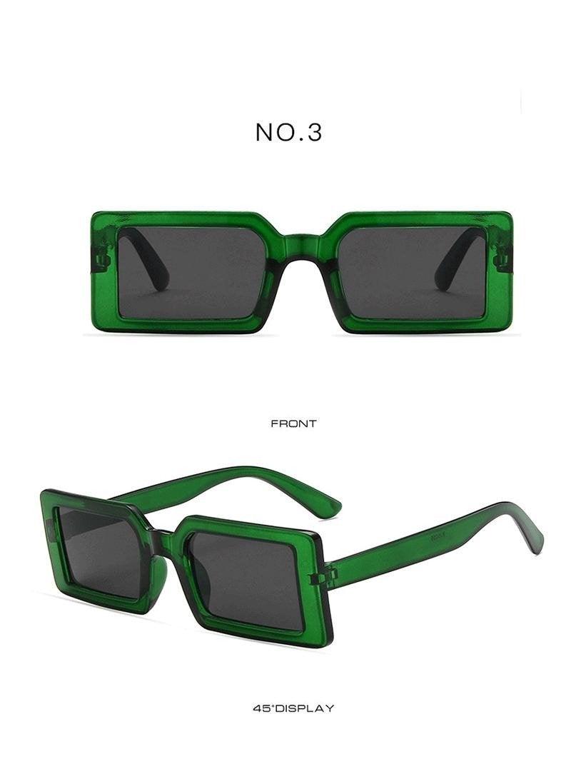Vintage Brown Small Stylish Sunglasses Popular Colorful Retro Design Sunglasses For Women Luxury  Eyewear Cool Style For Women Rectangle Frame Sun Glasses
