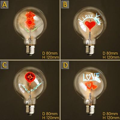 Vintage Edison Bulb Retro Lamp Incandescent Filament Light Ampoule Warm Mood Lighting White Filament Round Decorative Light Bulbs For Holiday Christmas Party