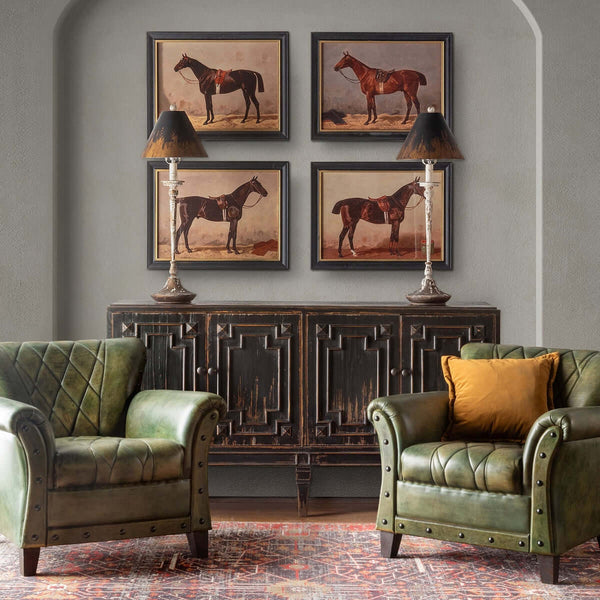 Antique Farmhouse Distressed Buffet Lamp