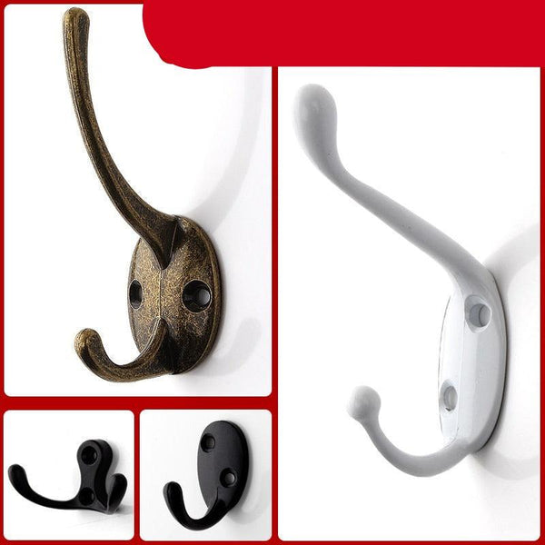 Vintage Hangers Hook Zinc Alloy Wall Hook Bronze Cloth Coat Bag Hat Hanging Hooks Bathroom Kitchen Antique Racks with Screws Vintage Antique Iron Bronze Hooks