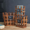 Vintage Inspired Rustic Metal Numbered Storage Baskets (Set of 3)