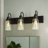 Vintage Mason Jar Wall Mounted Vanity Light