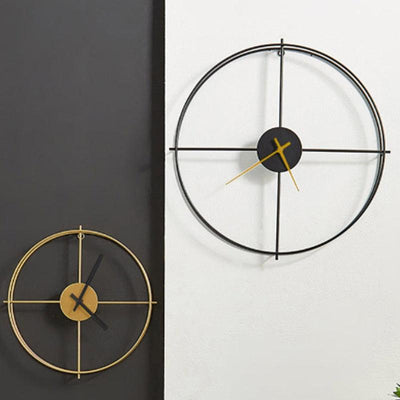 Vintage Metal Wall Clock Modern Design For Home Office Decor Hanging Watches Wall Decor for Home Office Kitchen Living Room Bedroom Round Clock Living Room Classic Brief European Wall Clock