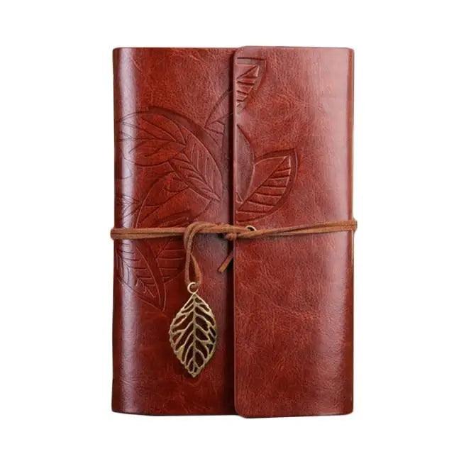 Vintage PU Leather Diary Notebook Journal  Retro Book Traveler Planners Office School Supplies
