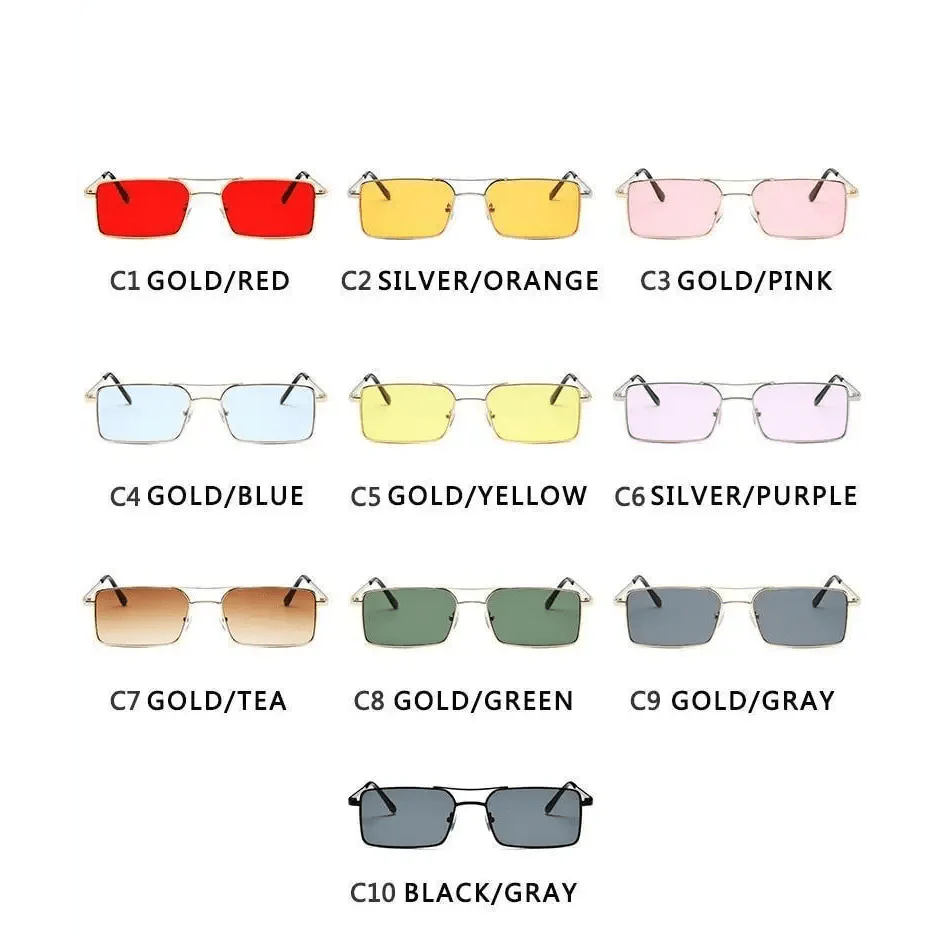 Vintage Square Women Sunglasses Luxury Design Metal UV400 Sun Glasses Modern Charming Everyday Eyewear