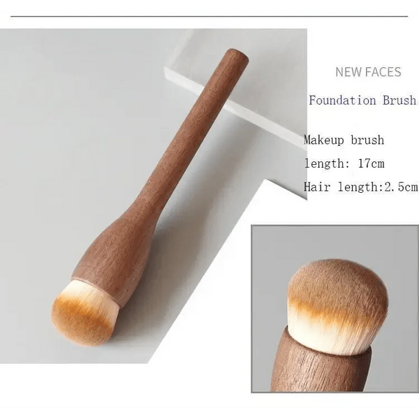 Vintage Style 1Pcs European Wood Handle Makeup Brush High Quality Loose Powder Brush Foundation Brush Super Soft Theatre Makeup