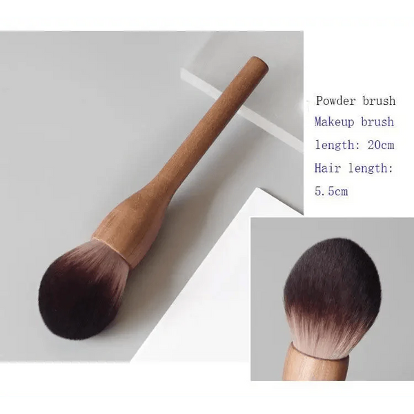 Vintage Style 1Pcs European Wood Handle Makeup Brush High Quality Loose Powder Brush Foundation Brush Super Soft Theatre Makeup