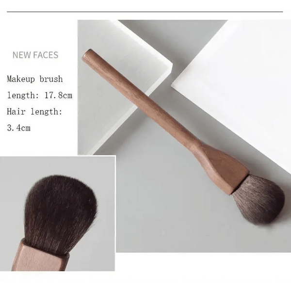 Vintage Style 1Pcs European Wood Handle Makeup Brush High Quality Loose Powder Brush Foundation Brush Super Soft Theatre Makeup