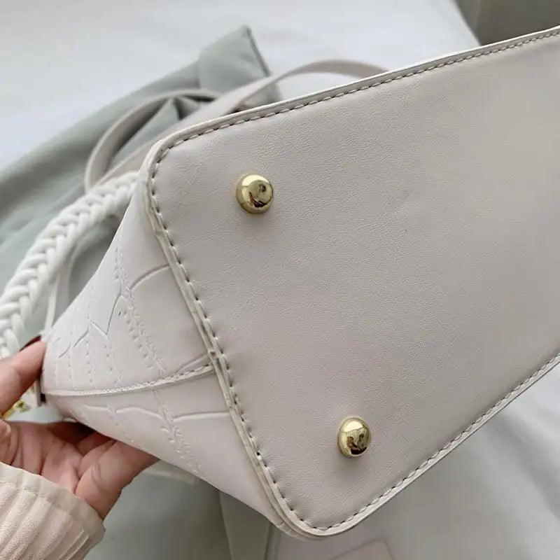 Vintage Style Fashionable Women's bucket bag Stone Pattern Shoulder Bag For Ladies Diagonal Female Bag