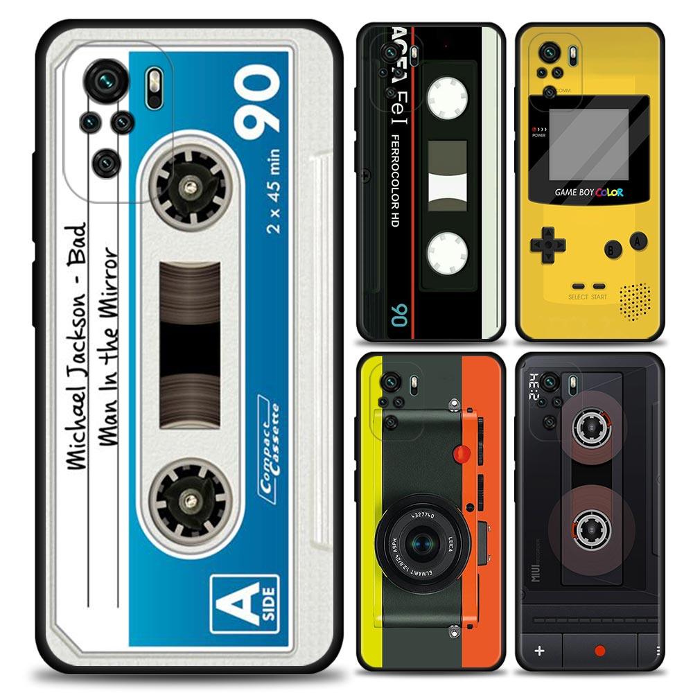 Vintage Tape Camera for Xiaomi Redmi Note 11 10 Pro 5G 8 8T 9 9T 9S Soft Case for Redmi 7A 8A 9A 9C 9T Phone Cover Silicone Soft Thin Classic Design Anti Fingerprint Silicone Phone Case