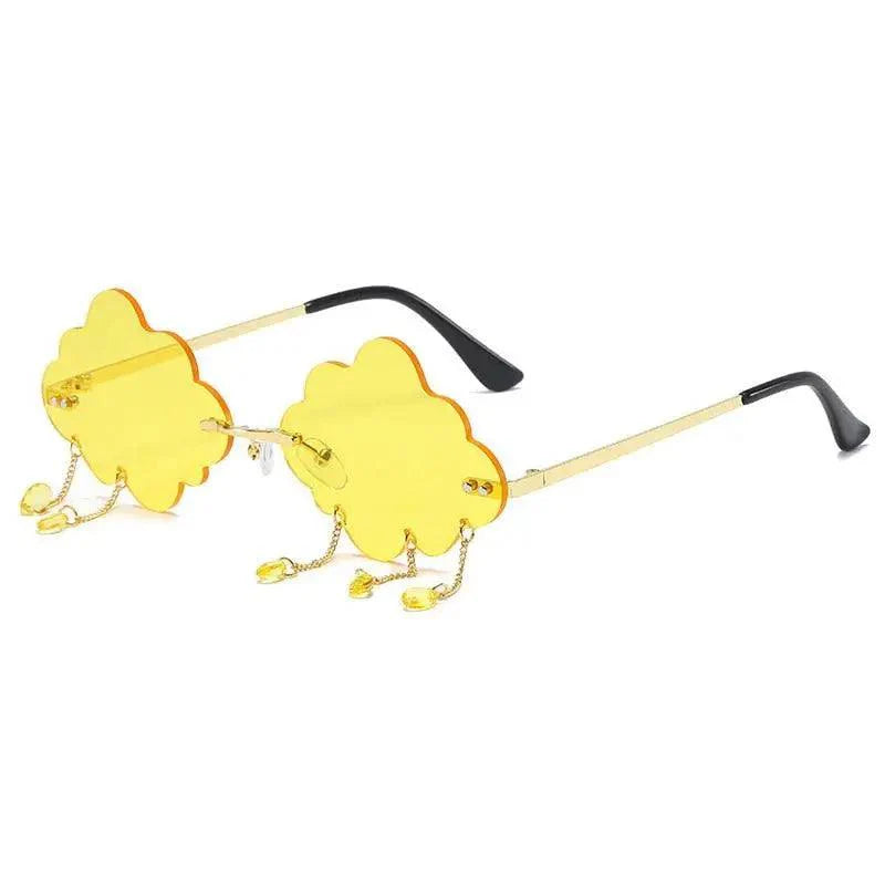 Vintage Women Rimless Sunglasses Retro Style Glasses For Summer Cloud Shaped Style Excellent Gift For Girls