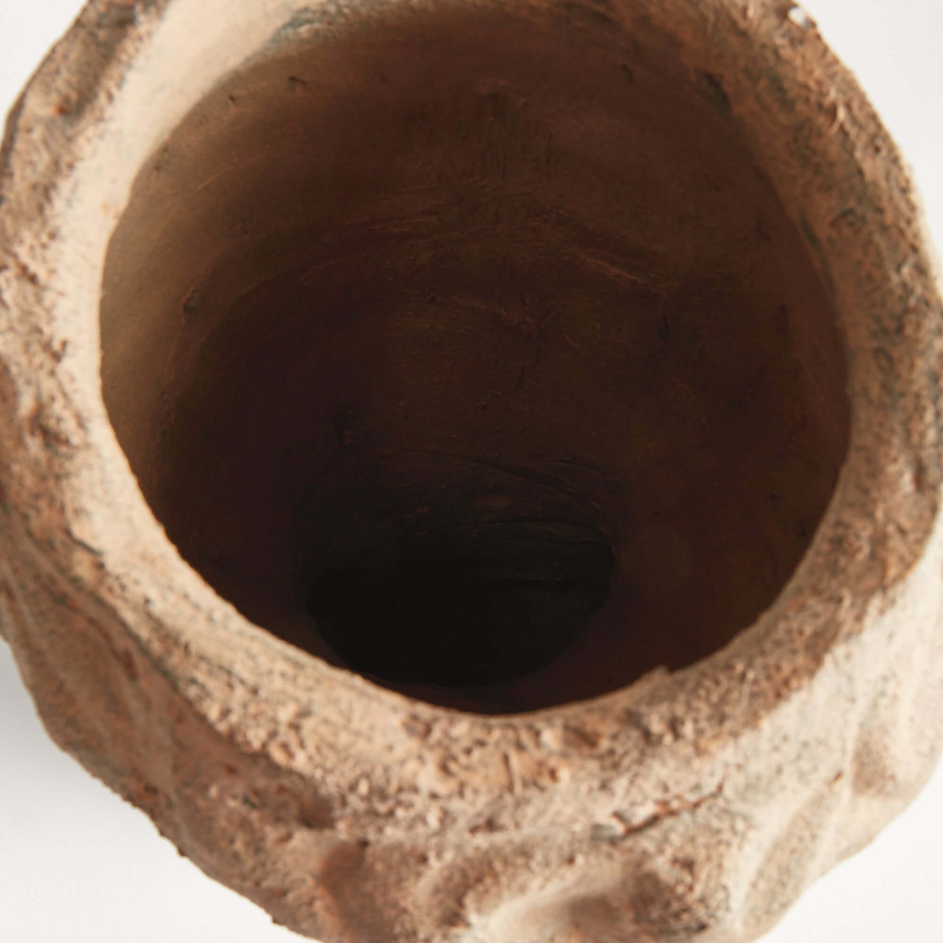 Vintage Moss Terracotta Male Bust Planter