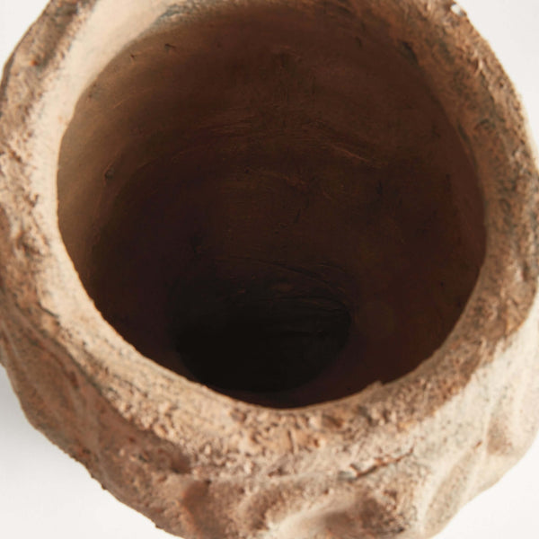 Vintage Moss Terracotta Male Bust Planter