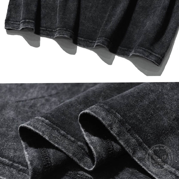 Black Death Rat Plague Vintage Washed T-shirt