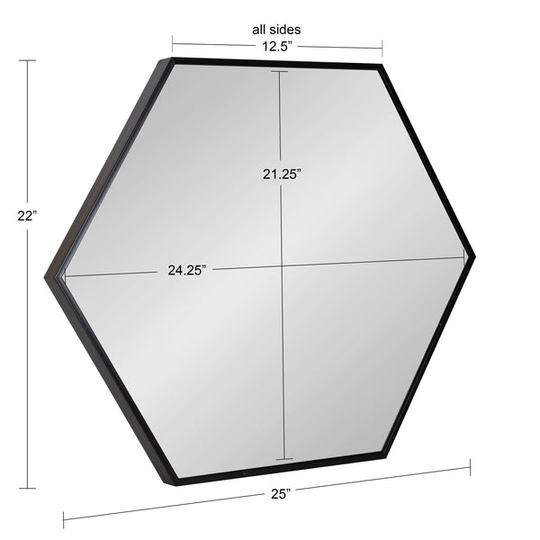 Rhodes Framed Hexagon Wall Mirror