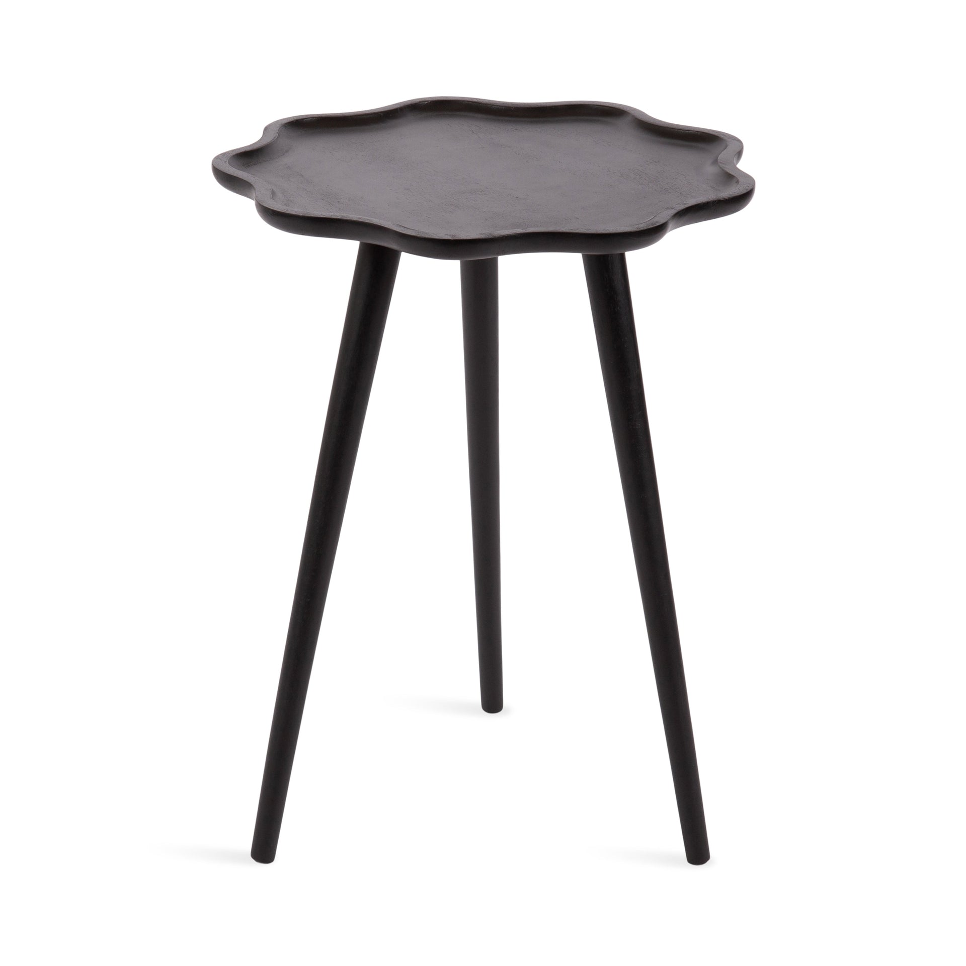 Alezar Scallop Wood Side Table