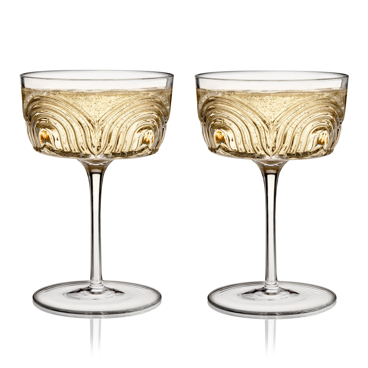 Beau Crystal Cocktail Coupes, Set of 2