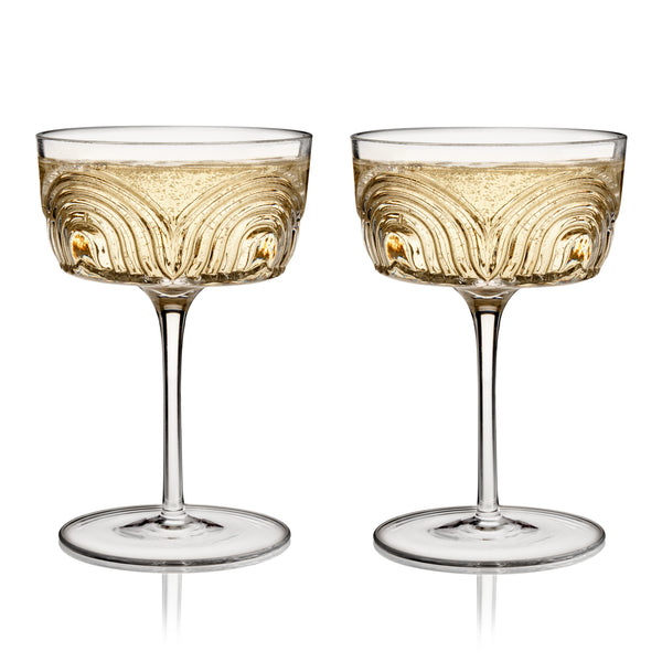 Beau Crystal Cocktail Coupes, Set of 2