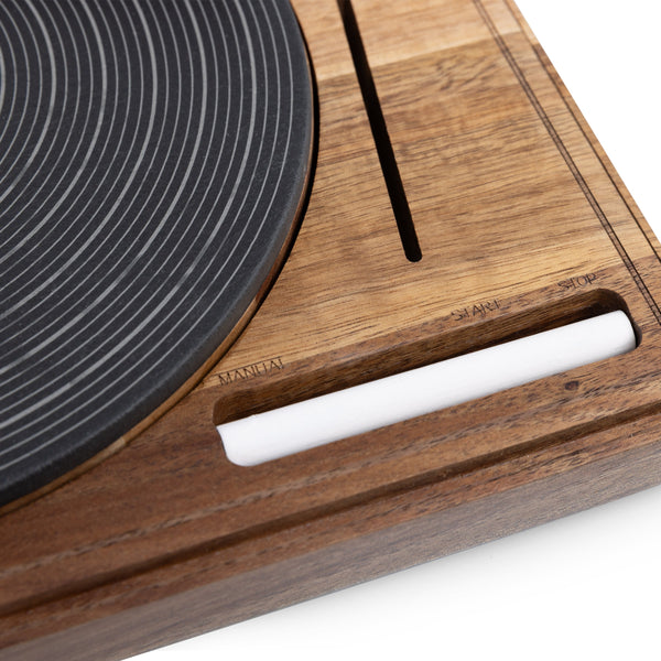 Turntable Acacia and Slate Cheese Board with Knife Picnic Time Family of Brands