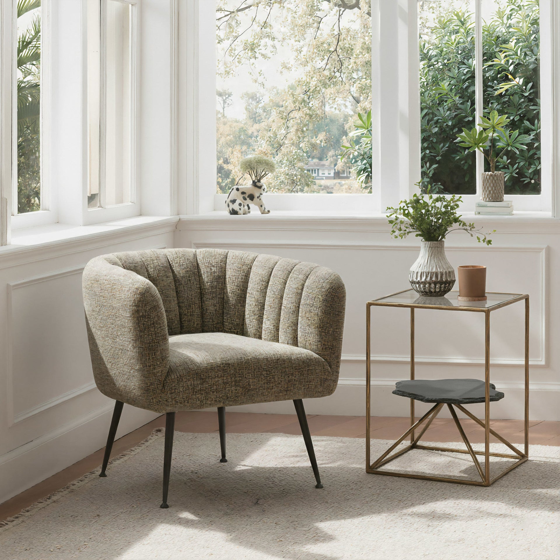 Ranol Side Table Brass