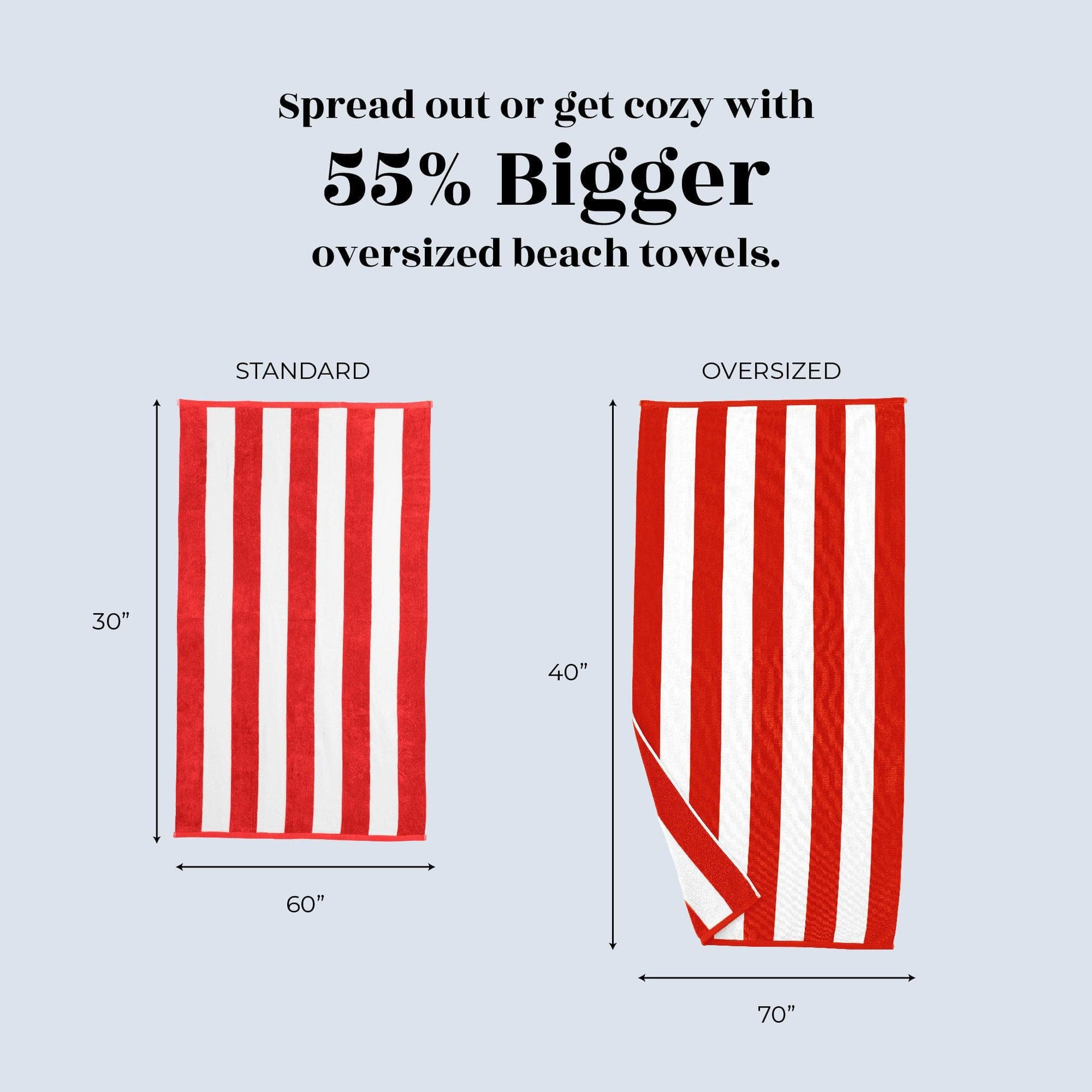 Cotton Velour Cabana Stripe Beach Towel - Novia Collection