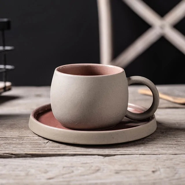 Coffee Mug with Saucer - Ceramic Ameraeon