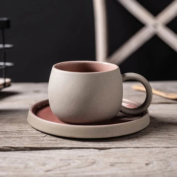 Coffee Mug with Saucer - Ceramic Ameraeon
